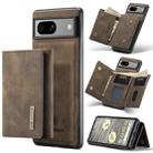 For Google Pixel 7A DG.MING M1 Series 3-Fold Multi Card Wallet + Magnetic Phone Case(Coffee) - 1