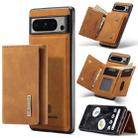 For Google Pixel 8 Pro DG.MING M1 Series 3-Fold Multi Card Wallet + Magnetic Phone Case(Brown) - 1