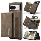 For Google Pixel 8 DG.MING M1 Series 3-Fold Multi Card Wallet + Magnetic Phone Case(Coffee) - 1
