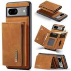 For Google Pixel 8A DG.MING M1 Series 3-Fold Multi Card Wallet + Magnetic Phone Case(Brown) - 1