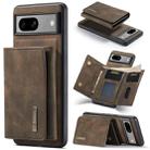 For Google Pixel 8A DG.MING M1 Series 3-Fold Multi Card Wallet + Magnetic Phone Case(Coffee) - 1