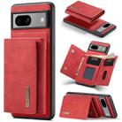 For Google Pixel 8A DG.MING M1 Series 3-Fold Multi Card Wallet + Magnetic Phone Case(Red) - 1