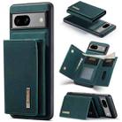 For Google Pixel 8A DG.MING M1 Series 3-Fold Multi Card Wallet + Magnetic Phone Case(Green) - 1