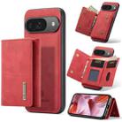 For Google Pixel 9 / 9 Pro DG.MING M1 Series 3-Fold Multi Card Wallet + Magnetic Phone Case(Red) - 1