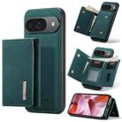 For Google Pixel 9 / 9 Pro DG.MING M1 Series 3-Fold Multi Card Wallet + Magnetic Phone Case(Green) - 1