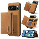 For Google Pixel 9 Pro XL DG.MING M1 Series 3-Fold Multi Card Wallet + Magnetic Phone Case(Brown) - 1