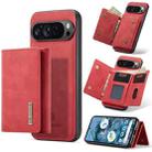 For Google Pixel 9 Pro XL DG.MING M1 Series 3-Fold Multi Card Wallet + Magnetic Phone Case(Red) - 1