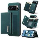 For Google Pixel 9 Pro XL DG.MING M1 Series 3-Fold Multi Card Wallet + Magnetic Phone Case(Green) - 1