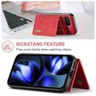 For Google Pixel 9a DG.MING M1 Series 3-Fold Multi Card Wallet + Magnetic Phone Case(Red) - 3