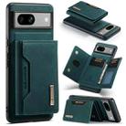 For Google Pixel 7A DG.MING M2 Series 3-Fold Multi Card Bag + Magnetic Phone Case(Green) - 1