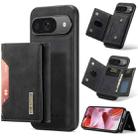 For Google Pixel 9 / 9 Pro DG.MING M2 Series 3-Fold Multi Card Bag + Magnetic Phone Case(Black) - 1