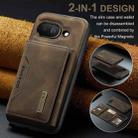For Google Pixel 9a DG.MING M2 Series 3-Fold Multi Card Bag + Magnetic Phone Case(Coffee) - 2