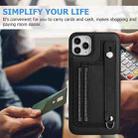 For iPhone 11 Pro Max Shockproof Leather Phone Case with Wrist Strap(Black) - 4