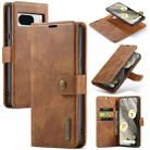 For Google Pixel 8 DG.MING Crazy Horse Texture Detachable Magnetic Leather Phone Case(Brown) - 1