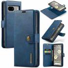 For Google Pixel 8A DG.MING Crazy Horse Texture Detachable Magnetic Leather Phone Case(Blue) - 1