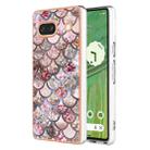 For Google Pixel 7a Electroplating IMD TPU Phone Case(Pink Scales) - 1