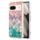 For Google Pixel 8 Electroplating IMD TPU Phone Case(Colorful Scales) - 1