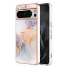 For Google Pixel 8 Pro Electroplating IMD TPU Phone Case(White Marble) - 1