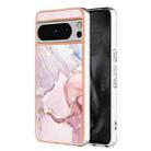 For Google Pixel 8 Pro Electroplating Marble Dual-side IMD Phone Case(Rose Gold 005) - 1