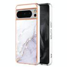 For Google Pixel 8 Pro Electroplating Marble Dual-side IMD Phone Case(White 006) - 1