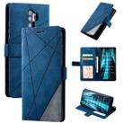 For Xiaomi Redmi Note 8 Pro Skin Feel Splicing Horizontal Flip Leather Case with Holder & Card Slots & Wallet & Photo Frame(Blue) - 1