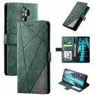 For Xiaomi Redmi Note 8 Pro Skin Feel Splicing Horizontal Flip Leather Case with Holder & Card Slots & Wallet & Photo Frame(Green) - 1