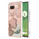 For Google Pixel 7a Electroplating Marble Dual-side IMD Phone Case(Rose Gold 015) - 1