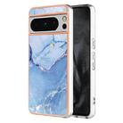 For Google Pixel 8 Pro Electroplating Marble Dual-side IMD Phone Case(Blue 018) - 1