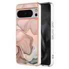 For Google Pixel 8 Pro Electroplating Marble Dual-side IMD Phone Case(Rose Gold 015) - 1