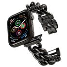 Big Denim Chain Metal Watch Band For Apple Watch SE 2022 40mm(Black) - 1