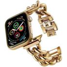 Big Denim Chain Metal Watch Band For Apple Watch 6 40mm(Gold) - 1