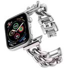 Big Denim Chain Metal Watch Band For Apple Watch 6 44mm(Silver) - 1
