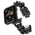 Big Denim Chain Metal Watch Band For Apple Watch 3 42mm(Black) - 1
