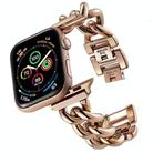 Big Denim Chain Metal Watch Band For Apple Watch SE 2023 40mm(Rose Gold) - 1