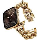 Big Denim Chain Metal Watch Band For Apple Watch Series 10 46mm(Gold) - 1
