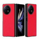 For vivo X Fold2 Cross Texture All Inclusive Shockproof Protective Phone Case(Red) - 1