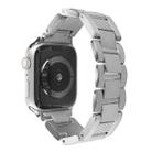 Plaid Metal Watch Band For Apple Watch 6 40mm(Silver) - 1