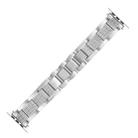 Plaid Metal Watch Band For Apple Watch Series 10 42mm(Silver) - 2