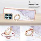 For Honor X6b Electroplating Marble IMD TPU Phone Case with Ring Holder(White 006) - 3