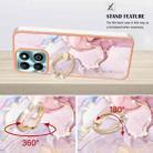 For Honor X6b Electroplating Marble IMD TPU Phone Case with Ring Holder(Rose Gold 005) - 3