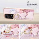 For Honor 200 Lite Global Electroplating Marble IMD TPU Phone Case with Ring Holder(Rose Gold 005) - 3