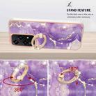 For Honor 200 Lite Global Electroplating Marble IMD TPU Phone Case with Ring Holder(Purple 002) - 3