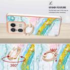 For Motorola Edge 50 Ultra Electroplating Marble IMD TPU Phone Case with Ring Holder(Green 004) - 3