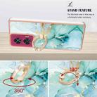 For Motorola Edge 50 Fusion Electroplating Marble IMD TPU Phone Case with Ring Holder(Green 003) - 3