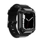 Armor Case Integrated TPU Watch Band For Apple Watch 8 41mm(Black) - 1