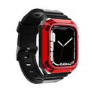 Armor Case Integrated TPU Watch Band For Apple Watch 8 41mm(Red) - 1