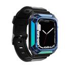 Armor Case Integrated TPU Watch Band For Apple Watch 7 45mm(Blue) - 1
