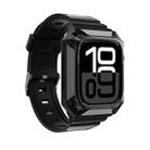 Armor Case Integrated TPU Watch Band For Apple Watch Series 10 42mm(Black) - 1