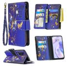 For Huawei P40 Colored Drawing Pattern Zipper Horizontal Flip Leather Case with Holder & Card Slots & Wallet(Purple Butterfly) - 1