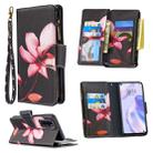 For Huawei P40 Colored Drawing Pattern Zipper Horizontal Flip Leather Case with Holder & Card Slots & Wallet(Lotus) - 1